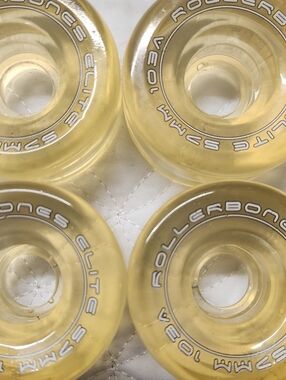 Rollerbones Elite Roller Skate Wheels Set of 8 Clear Whiskey